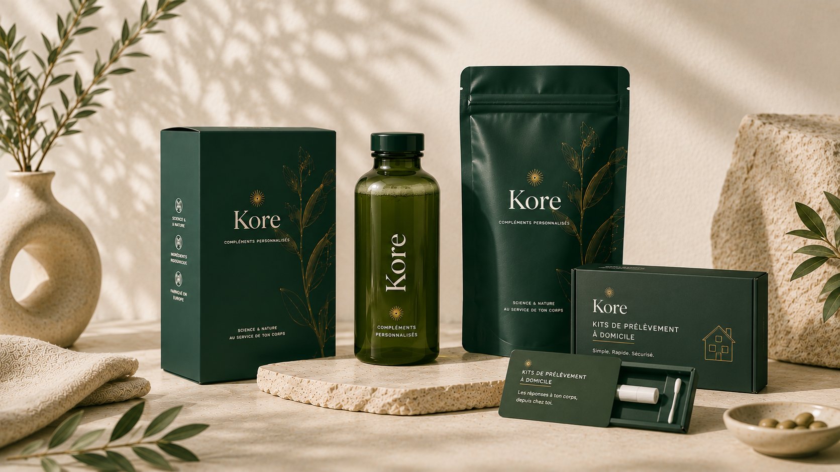 La gamme Kore avec le kit de prélèvement à domicile